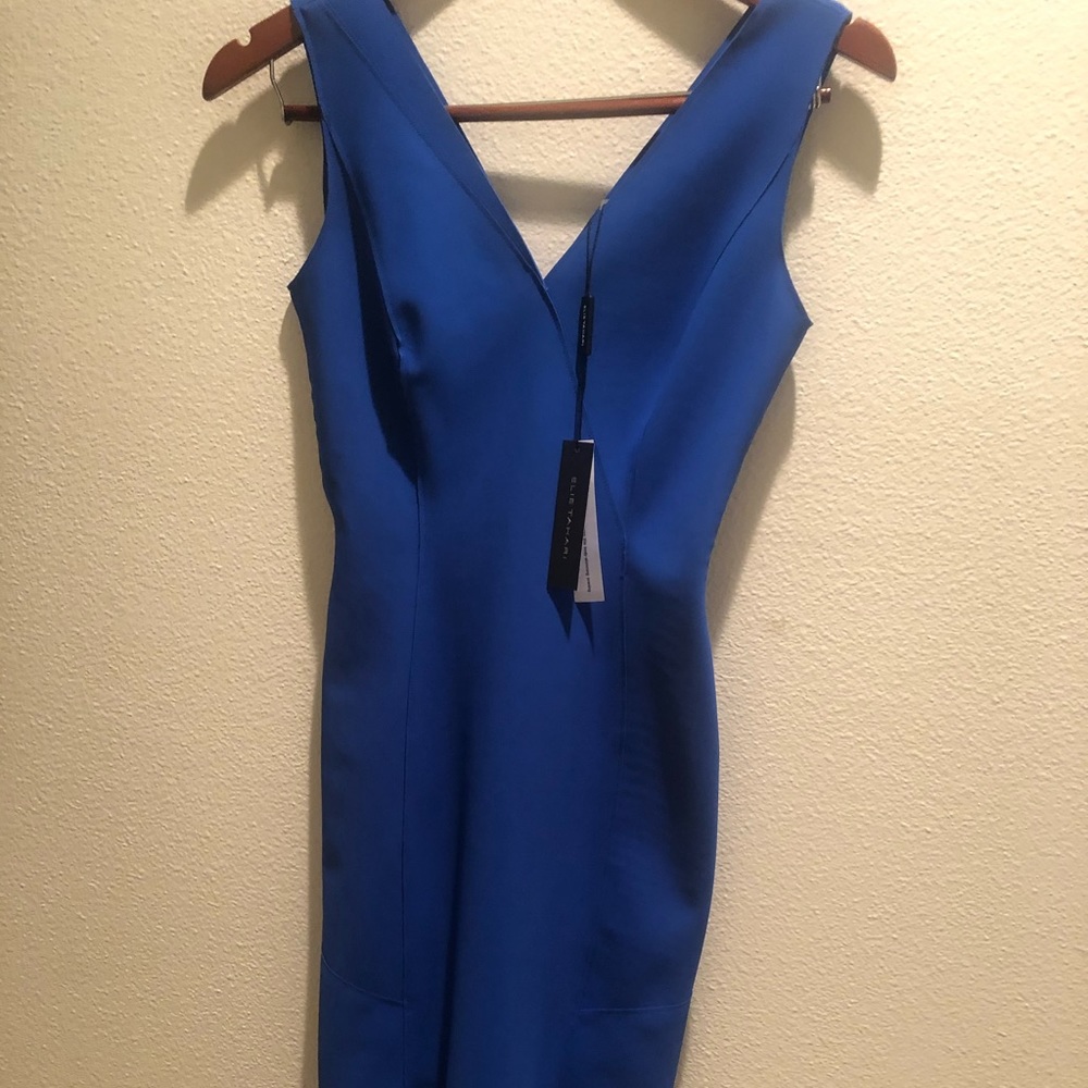 NWT Elie tahari full blue dress in size 0, new